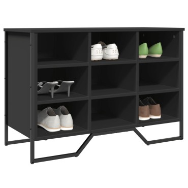 vidaXL Παπουτσοθήκη Μαύρη 90x38x61,5cm από Επεξεργασμένο Ξύλο
