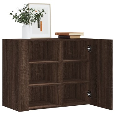 vidaXL Ντουλάπι Τοίχου Καφέ Δρυς 75x35x60cm Επεξεργασμένο Ξύλο 1 τεμ.