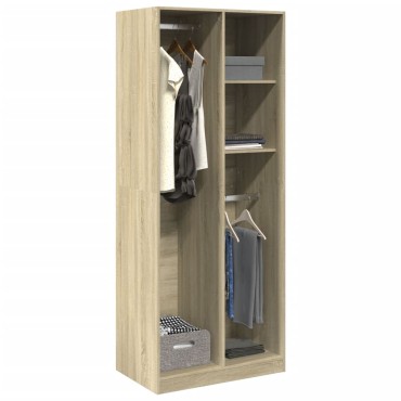 vidaXL Ντουλάπα Χρώμα Sonoma Δρυς 80x50x200cm από Επεξ. Ξύλο 1 τεμ.