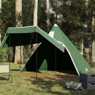 vidaXL Σκηνή Κάμπινγκ Tipi 5 Ατόμων Αδιάβροχη Πράσινη
