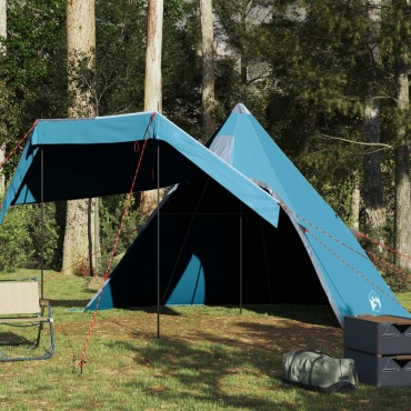 vidaXL Σκηνή Κάμπινγκ Tipi 5 Ατόμων Αδιάβροχη Μπλε