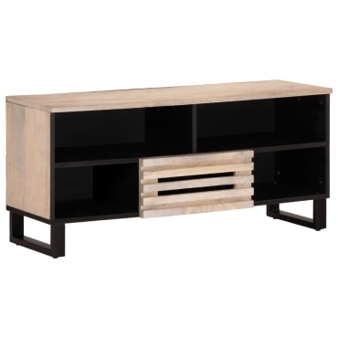vidaXL Έπιπλο Τηλεόρασης 100x34x46cm από Μασίφ Ξύλο Μάνγκο 1 τεμ.