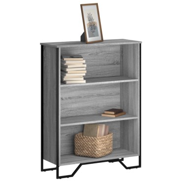 vidaXL Βιβλιοθήκη Γκρι Sonoma 80x31x106cm από Επεξεργ. Ξύλο 1 τεμ.
