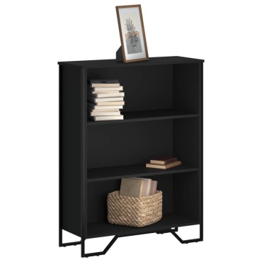 vidaXL Βιβλιοθήκη Μαύρη 80x31x106cm από Επεξεργασμένο Ξύλο 1 τεμ.