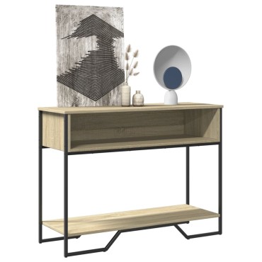 vidaXL Τραπέζι Κονσόλα Sonoma Δρυς 100x35x74,5cm Επεξεργασμένο Ξύλο 1 τεμ.