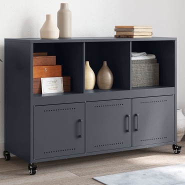 vidaXL Ντουλάπι Ανθρακί 100,5x39x72cm από Χάλυβα 1 τεμ.