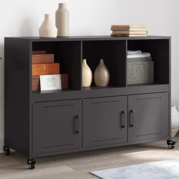 vidaXL Ντουλάπι Μαύρο 100,5x39x72cm από Χάλυβα 1 τεμ.