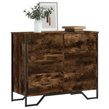 vidaXL Συρταριέρα Καπνιστή Δρυς 91x35,5x74,5cm από Επεξεργ. Ξύλο 1 τεμ.