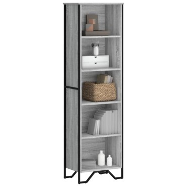 vidaXL Βιβλιοθήκη Γκρι Sonoma 50x31x169cm από Επεξεργ. Ξύλο 1 τεμ.