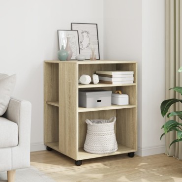 vidaXL Βοηθητικό Τραπέζι με Ρόδες Sonoma Δρυς 55x60x78cm Επεξ. Ξύλο