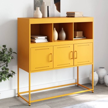 vidaXL Ντουλάπι Μουσταρδί 100,5x39x107cm από Ατσάλι 1 τεμ.