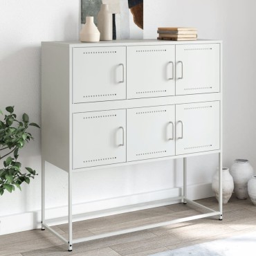 vidaXL Ντουλάπι Λευκό 100,5x39x107cm Ατσάλινο 1 τεμ.