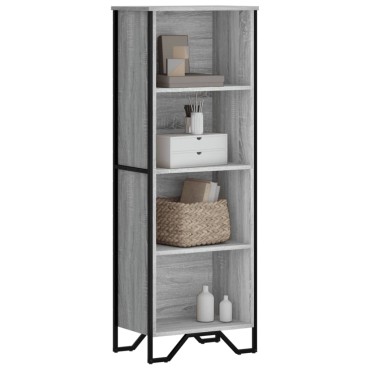 vidaXL Βιβλιοθήκη Γκρι Sonoma 50x31x137,5cm από Επεξεργ. Ξύλο 1 τεμ.