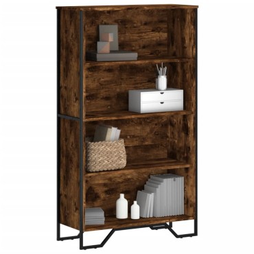 vidaXL Βιβλιοθήκη Καπνιστή Δρυς 80x31x137,5cm από Επεξεργασμένο Ξύλο 1 τεμ.