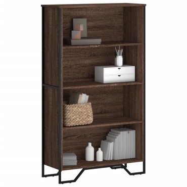 vidaXL Βιβλιοθήκη Καφέ Δρυς 80x31x137,5cm από Επεξεργασμένο Ξύλο 1 τεμ.
