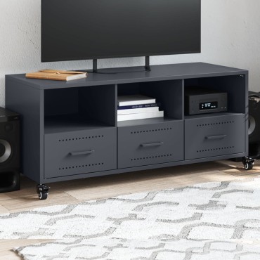 vidaXL Έπιπλο Τηλεόρασης Ανθρακί 100,5x39x43,5cm Ατσάλι