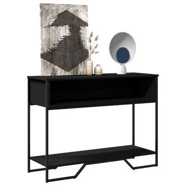 vidaXL Τραπέζι Κονσόλα Μαύρο 100x35x74,5cm από Επεξεργ. Ξύλο 1 τεμ.