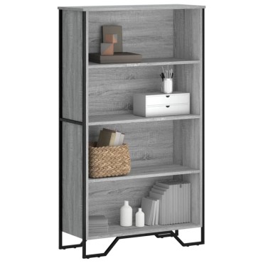 vidaXL Βιβλιοθήκη Γκρι Sonoma 80x31x137,5cm από Επεξεργ. Ξύλο 1 τεμ.
