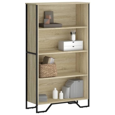 vidaXL Βιβλιοθήκη Sonoma Δρυς 80x31x137,5cm από Επεξεργασμένο Ξύλο 1 τεμ.
