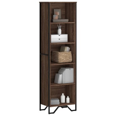 vidaXL Βιβλιοθήκη Καφέ Δρυς 50x31x169cm από Επεξεργασμένο Ξύλο 1 τεμ.