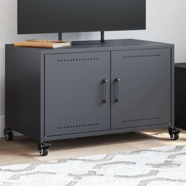 vidaXL Έπιπλο Τηλεόρασης Μαύρο 68x39x43,5cm Χάλυβας