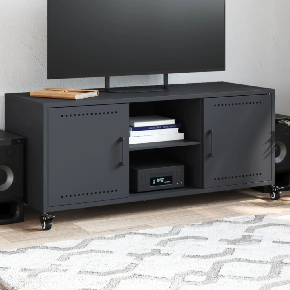 vidaXL Έπιπλο Τηλεόρασης Ανθρακί 100,5x39x43,5cm Ατσάλι