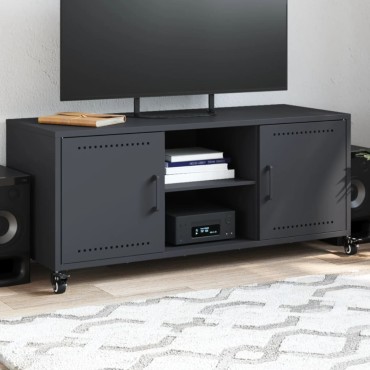 vidaXL Έπιπλο Τηλεόρασης Ανθρακί 100,5x39x43,5cm Ατσάλι