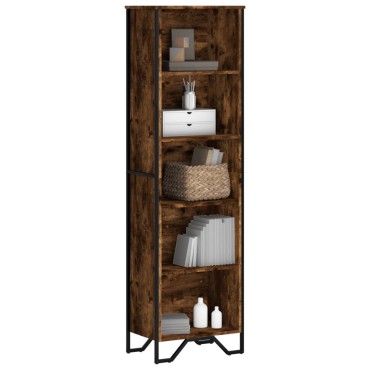 vidaXL Βιβλιοθήκη Καπνιστή Δρυς 50x31x169cm από Επεξεργασμένο Ξύλο 1 τεμ.
