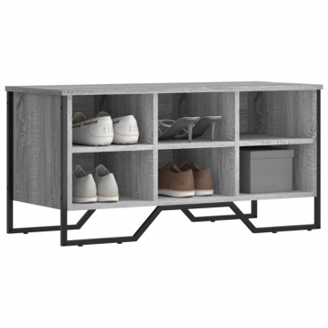 vidaXL Παπουτσοθήκη Γκρι Sonoma 90x38x45,5cm από Επεξεργ. Ξύλο