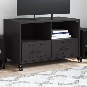 vidaXL Έπιπλο Τηλεόρασης Μαύρο 68x39x43,5cm Χάλυβας