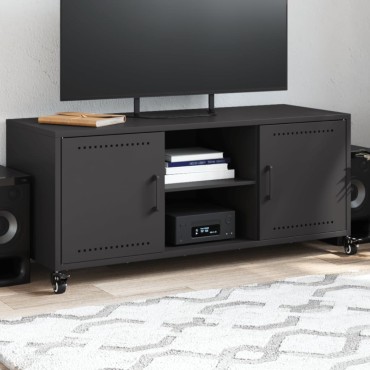 vidaXL Έπιπλο Τηλεόρασης Μαύρο 100,5x39x43,5cm Ατσάλι