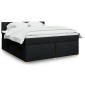 vidaXL Κρεβάτι Boxspring με Στρώμα Μαύρο 180x200cm Υφασμάτινο 1 τεμ. - Διπλό
