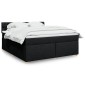 vidaXL Κρεβάτι Boxspring με Στρώμα Μαύρο 180x200cm Υφασμάτινο 1 τεμ. - Διπλό