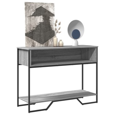 vidaXL Τραπέζι Κονσόλα Γκρι Sonoma 100x35x74,5cm Επεξεργασμένο Ξύλο 1 τεμ.