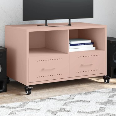 vidaXL Έπιπλο Τηλεόρασης Ροζ 68x39x43,5cm Χάλυβας