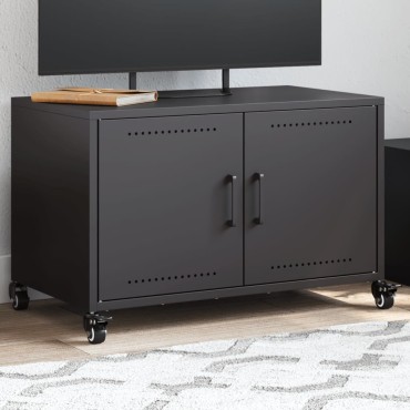 vidaXL Έπιπλο Τηλεόρασης Μαύρο 68x39x43,5cm Χάλυβας
