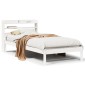 vidaXL Σκελετός Κρεβ. Χωρίς Στρώμα Λευκό 75x190cm Μασίφ Πεύκο 1 τεμ. - Μονό