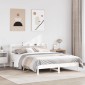 vidaXL Σκελετός Κρεβ. Χωρίς Στρώμα Λευκό 135x190cm Μασίφ Πεύκο 1 τεμ. - Μονό