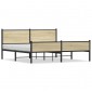 vidaXL Σκελετός Κρεβ. Χωρίς Στρώμα Sonoma Δρυς 180x200cm Μεταλλικό 1 τεμ. - Διπλό