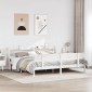 vidaXL Σκελετός Κρεβ. Χωρίς Στρώμα Λευκό 180x200cm Μασίφ Πεύκο 1 τεμ. - Διπλό