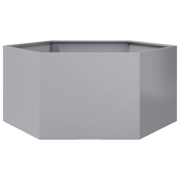 vidaXL Ζαρντινιέρα Κήπου Εξάγωνη 104x90x45 εκ. Γαλβανισμένο Χάλυβα
