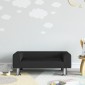 vidaXL Καναπές Παιδικός Μαύρο 70x45x26,5cm από Βελούδο 1 τεμ.