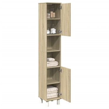 vidaXL Ντουλάπι Μπάνιου Sonoma Δρυς 30,5x30x179cm από Επεξεργ. Ξύλο
