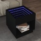 vidaXL Τραπεζάκι Σαλονιού Infinity LED Μαύρο 50x50x50cm 1 τεμ.