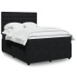 vidaXL Κρεβάτι Boxspring με Στρώμα Μαύρο 140x190cm Βελούδινο 1 τεμ. - Διπλό