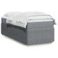 vidaXL Κρεβάτι Boxspring με Στρώμα Ανοιχτό Γκρι 80x200cm Υφασμάτινο 1 τεμ. - Μονό
