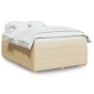 vidaXL Κρεβάτι Boxspring με Στρώμα Κρεμ 160x200cm Υφασμάτινο 1 τεμ. - Διπλό