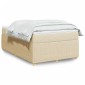 vidaXL Κρεβάτι Boxspring με Στρώμα Κρεμ 120x200cm Υφασμάτινο 1 τεμ. - Μονό