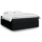 vidaXL Κρεβάτι Boxspring με Στρώμα Μαύρο 180x200cm Υφασμάτινο 1 τεμ. - Διπλό