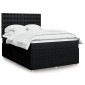 vidaXL Κρεβάτι Boxspring με Στρώμα Μαύρο 140x200cm Υφασμάτινο 1 τεμ. - Διπλό